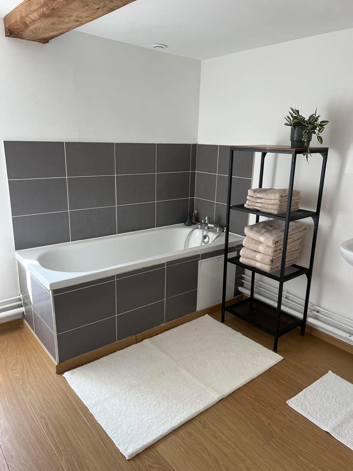 Salle de bain avec baignoire
